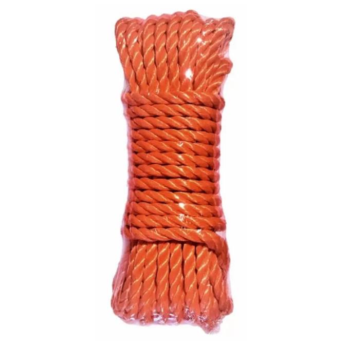 FERMAA11610 Touw gedraaide polyprop. oranje 6 mm - 10 m  Ferma A11610 touw oranje