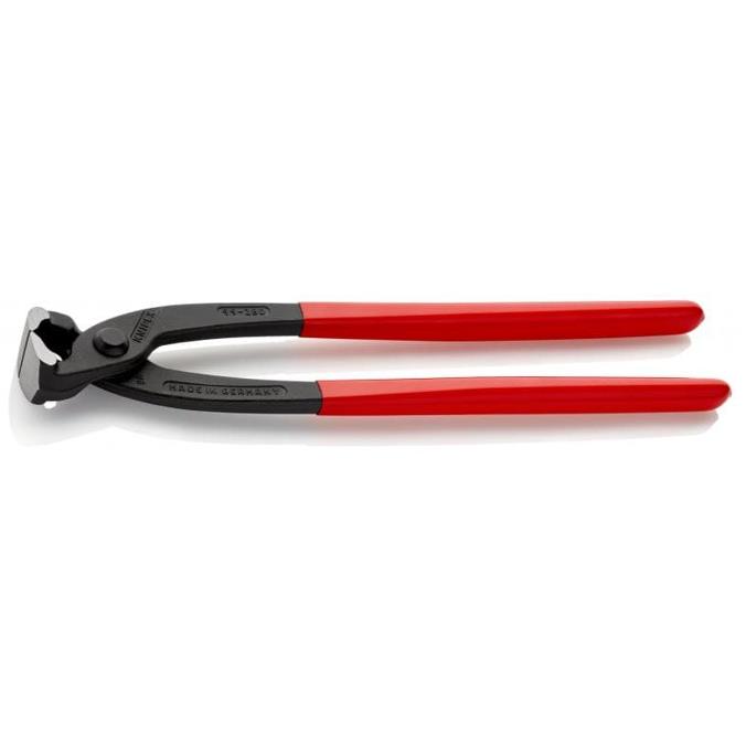 KNIP9901280EAN Knipex Moniertang / vlechttang - kunststof handvat Voor het vlechten en knippen van binddraad in één beweging: snel, betrouwbaar en goedkoop.
Snijkanten extra gehard, hardheid ca. 61 HRC.
Speciaal gereedschapsstaal in bijzondere kwaliteit, gesmeed, stapsgewijs oliegehard. Knipex 99 01 280