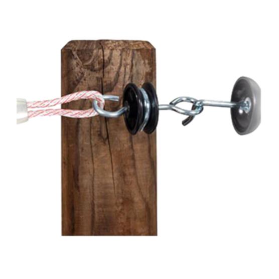 PUL084272 Pulsara Poortgreepanker draad/koord (5 stuks) Gemakkelijk een doorgang maken in het raster.

Met een poortgreepanker maakt u uw afrastering compleet.
Met behulp van deze ankers kunt u makkelijk uw poortgreep vasthaken zonder dat deze los kan schieten.

De poortgreepankers hebben 2 ogen, waar de poortgreep aan vast gemaakt kan worden.
Door de schroefdraad kunt u het anker eenvoudig vastzetten in een houten paal.
De ankers zijn verpakt per 5 stuks en zijn geschikt voor draad en koord.

 Pulsara 084272 poortgreepnanker