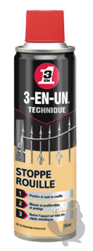 EURO8208195 Spray anti-roest 3in1 - 250 ml Spray anti-roest 3en1.
Penetreert en isoleert de roest.
Verhindert het verder roesten en beschermt.
Overschilderbaar.
Tal van toepassingen.

250 ml.
 Spray anti-roest