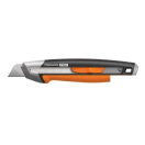 FK1027227 Fiskars CarbonMax afbreekmes 18 mm Kan snel en gemakkelijk vanaf de voorkant worden gevuld, zonder losse onderdelen.
Met geïntegreerd afbreekmechanisme dat oude mesjes afbreekt en opvangt.
Inclusief 1 CarbonMax afbreekmes van 18 mm, dat 24x langer meegaat dan standaardmessen.
Ergonomische handgreep met SoftGrip™ en dynamisch gripontwerp voor dagelijks comfort en controle.
Metalen behuizing voor optimale balans en duurzaamheid en uiteinde van versterkt metaal voor betrouwbare weerstand tegen klappen en vallen. Fiskars 1027227 afbreekmes