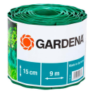 GAR00538-20 Gardena Gazonafboording 15 cm Voor nette gazonranden.

De gazonranden zijn gemaakt van hoogwaardige kunststof en zorgen voor een nette afscheiding van het gazon. 
Dankzij deze nette randen wordt wildgroei voorkomen en kunnen er zich geen wortels verspreiden. 
De rol heeft een lengte van 9 meter en is 15 cm hoog.  Gardena afboording 15 cm