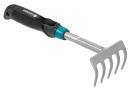 GAR08958-20 Gardena Handharkje Voor harken en het los maken van de bodem.

De handharkje is ideaal om te harken en de grond los te maken. 
De ergonomische handgreep met zacht component past perfect in de hand en de hoek aan het einde voorkomt wegglijden. 
Het harkje heeft een werkbreedte van 8,5 cm. 
Het blad is gemaakt van hoogwaardig staal en voorzien van een duroblast coating voor een lange levensduur.  Handharkje