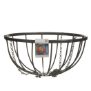 NAT6070120 Nature Hanging Basket smeedijzer H 20 x Ø 35 cm Hanging basket uit smeedijzer.
De basket bestaat uit zwart geplastificeerd smeedijzer en de hangketting is verzinkt.
Basket met cottagedoek, ideaal voor het met bloemen versieren van patio's, pergola's, terrassen,...

Hoogte: 20cm.
Diameter: 35cm. Hanging Basket