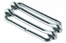 PUL058082 Pulsara Lintverbinder 40mm (5 stuks) Voor het verbinden van 40 mm lint. Uitgevoerd in RVS. Lintverbinder