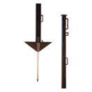 PUL069439 Pulsara Kunststof paal 1,55m groen (10 stuks) Met 14 draadhouders, geschikt voor kunststof draad, koord en lint tot 40mm, per 10 stuks. Pulsara kunststof paal 069439